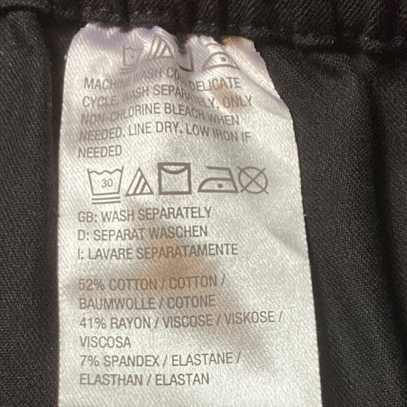 Isaac Mizrahi Live! 24/7 Stretch Pants with Snap Hem Sz 8 (31x30) Black #328C - Picture 10 of 10